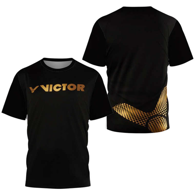 Badminton Victor - T-shirt da uomo gradiente Harajuku Badminton